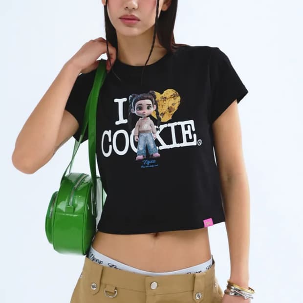 엔와이엑스엑스 I LOVE COOKIE TEE BLACK