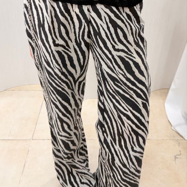 zebra pattern summer pants