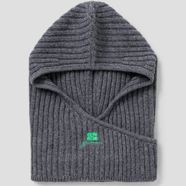 가니 25fw 울 믹스 바라클라바/그레이