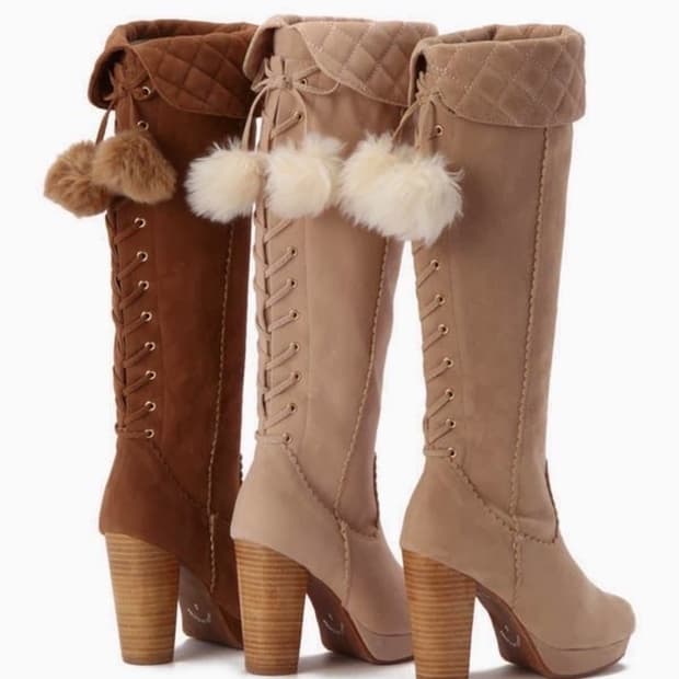 라떼갸루 히메갸루 리즈리사깔 디어리 부츠 아가일 니트 큐롯 핀터깔