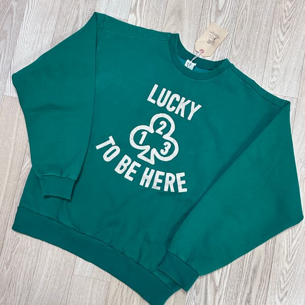 컬렉트피시스 클로버 맨투맨 그린 L 새상품