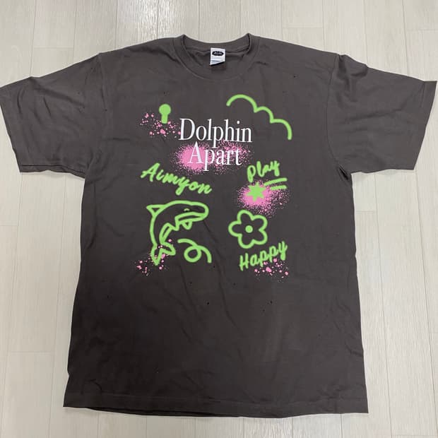 아이묭 콘서트 티셔츠 브라운(size XL)