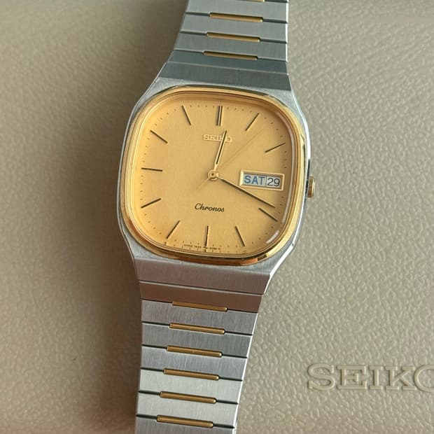 Seiko 세이코 쿼츠 Chronos 콤비 1986