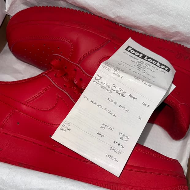 나이키 에어포스 1 ‘07 LV8 트리플 레드 280