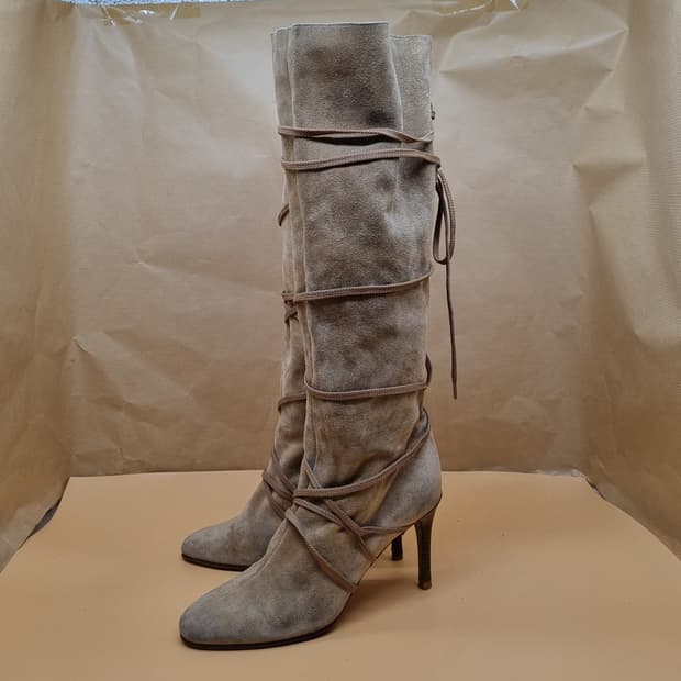 마이클코어스 스웨이드 롱부츠230 굽8.5