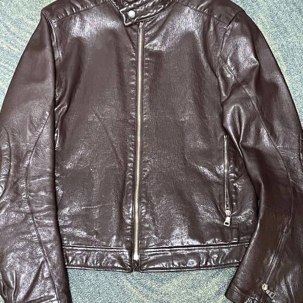 90-00s prada motor lether jacket achive