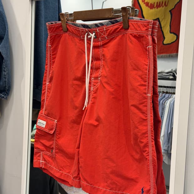 90-00s Polo RL 폴로 랄프로렌 나일론 스윔 쇼츠 (~35)