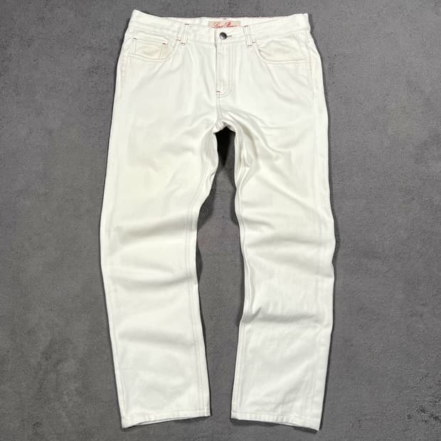 Loro Piana 로로 피아나 화이트 코튼 팬츠 