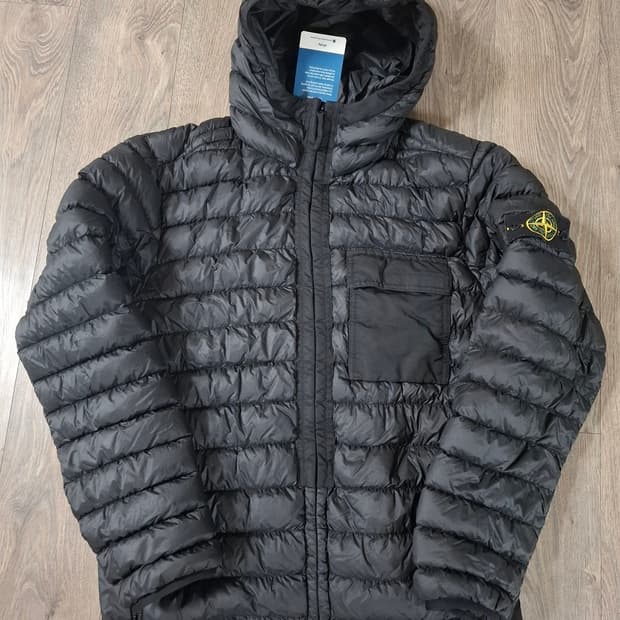 2XL 스톤아일랜드가먼트 다이드 마이크로 얀 다운 경량패딩