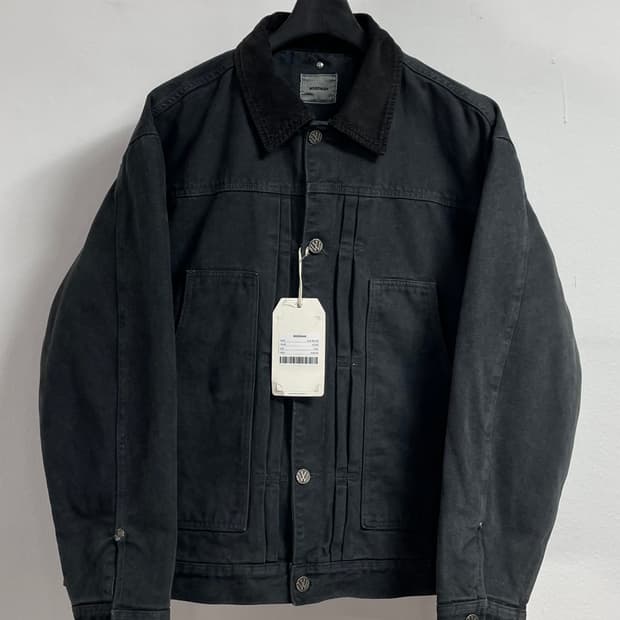 (새상품) 우드먼 피그먼트 워싱 누빔 트러커자켓 (on.344 )  - 