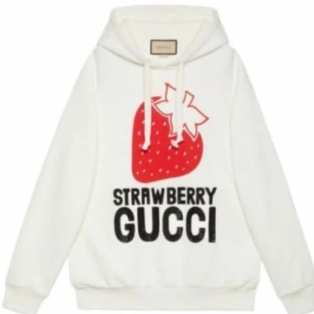구찌 오버사이즈 스트로베리 후드