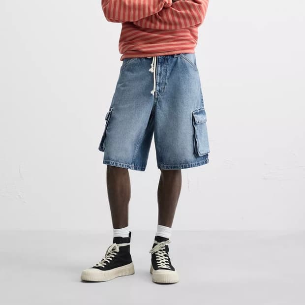 zara 자라 데님 카고 버뮤다 팬츠