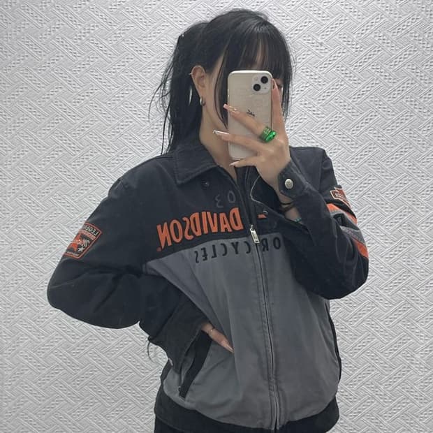 할리 데이비슨 디트로이트 모터사이클 레이싱 자켓 100 C08279