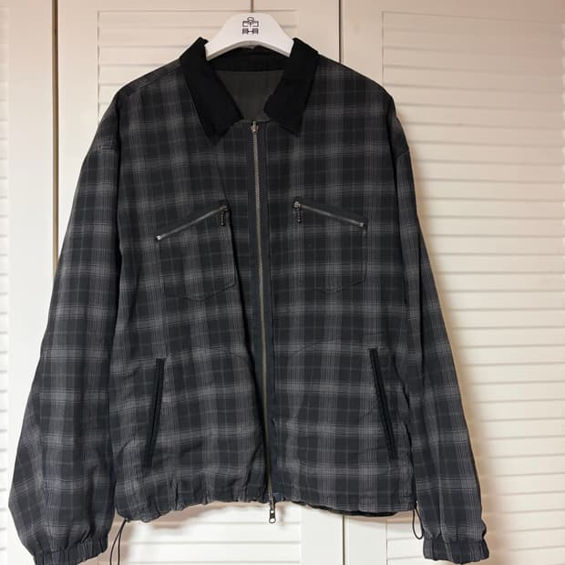 폴리테루 라미체크 블랙체크+라미 올리브