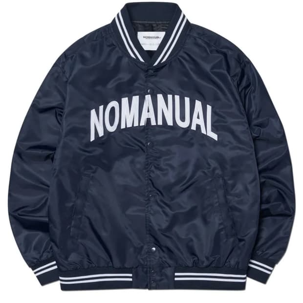 노매뉴얼 ARCH LOGO VARSITY JACKET 바시티 자켓