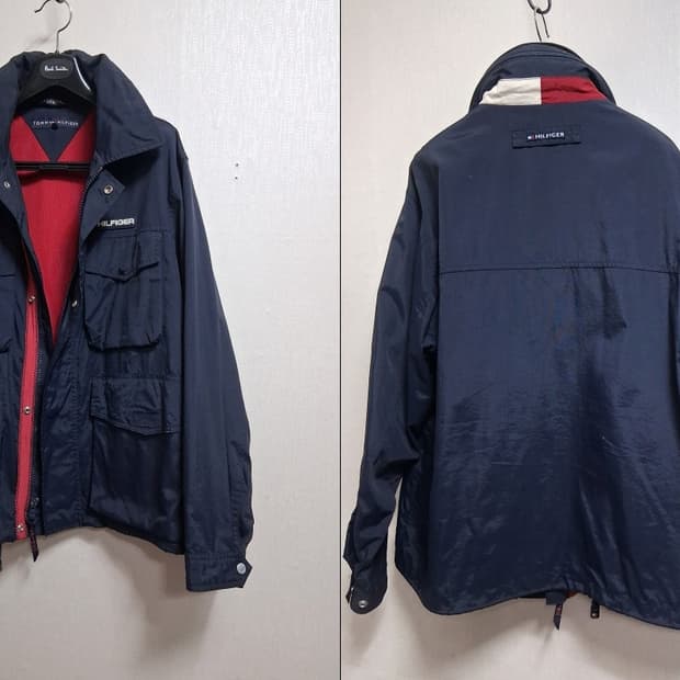 타미힐피거 남성 네이비 점퍼 후드 히든처리 남성 105 110