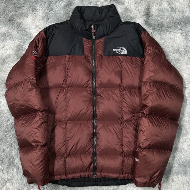 노스페이스 800필 로체 브라운 숏패딩 L