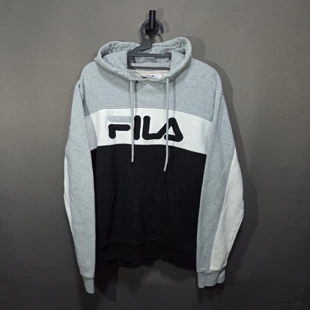 휠라 FILA 컬러블록 후드티