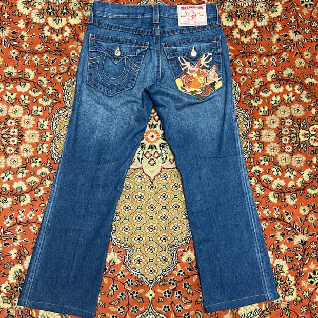 [32] 트루릴리전 Billy 아트워크 부츠컷 데님팬츠 