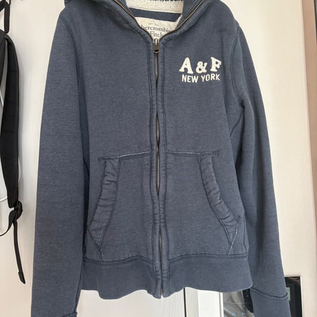 아베크롬비 울프죠 네이비 후드집업