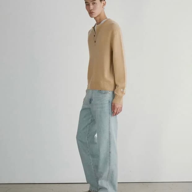 렉토 더블 레이어드 니트 베이지 m