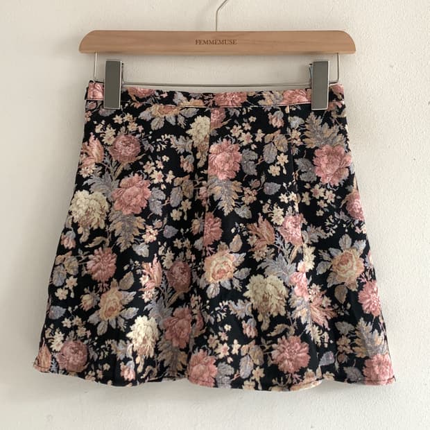 Wool Rose Skirt