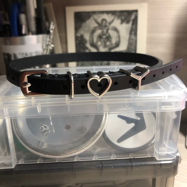 Y/Project Leather Chocker
