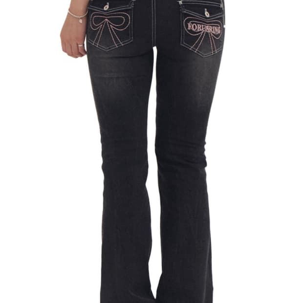 포어링 Ribbon STITCH BOOTCUT JEANS M사이즈