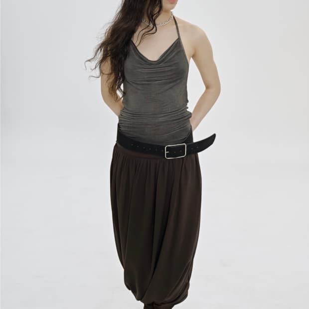 Rather low Cory shirring volume skirt