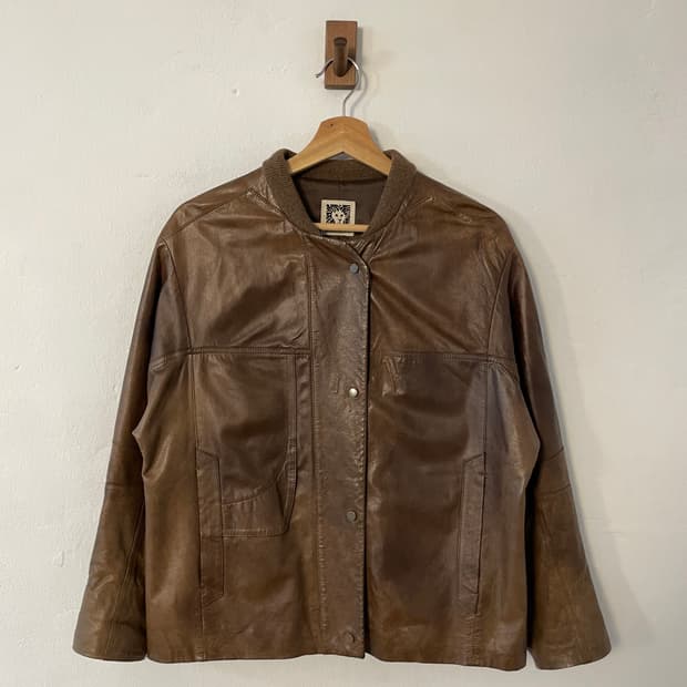 앤클라인 레더 자켓 