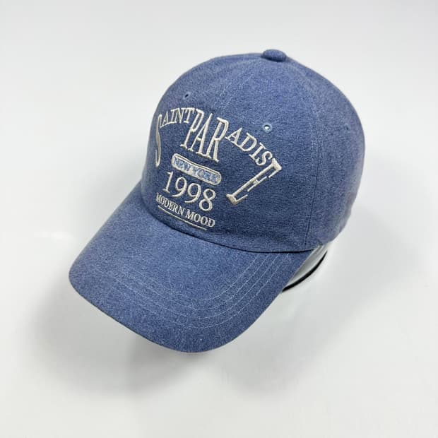 VTG 빈티지 스카이 블루 자수 볼캡 모자