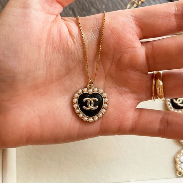925실버 샤넬 정품 빈티지 업사이클링 목걸이