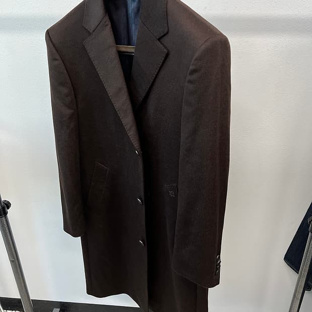 100) 지방시 초코브라운 캐시미어100% 코트 