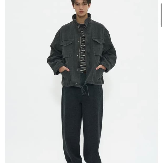 [새상품] 파르티멘토 VTG 워시드 M-65 필드 자켓 블랙 L