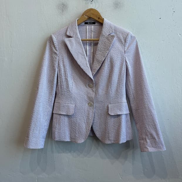 아쿠아스큐텀 시어서커 테일러드 자켓 우먼즈 Made in JAPAN