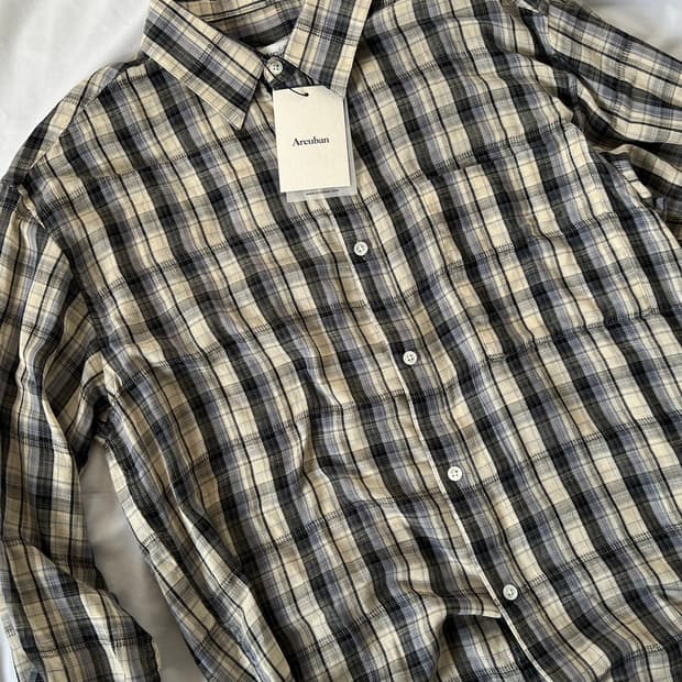 [2] 아르반 컨티누어스 체크셔츠 옐로우블루