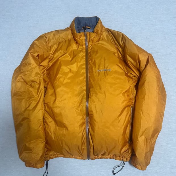 90s mont-bell vintage japan 경량 다운 패딩 오렌지
