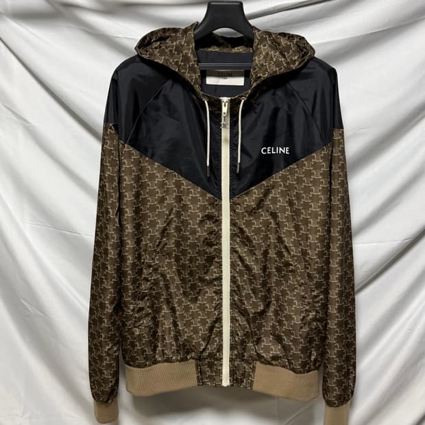 [S+급/50] 셀린느 트리오페 블루종 후드 바람막이 자켓