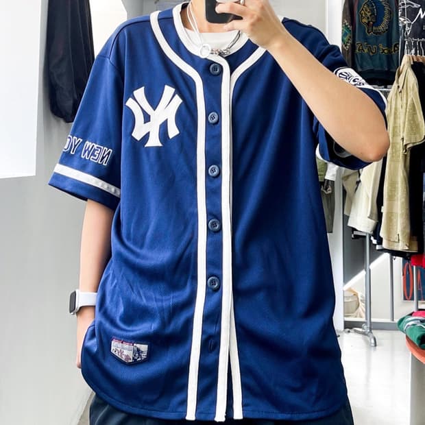 MLB 뉴욕 양키즈 베이스 볼 하프 져지