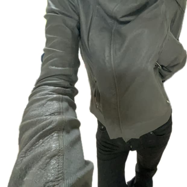 급처 Rick Owens lambskin high-neck jacket