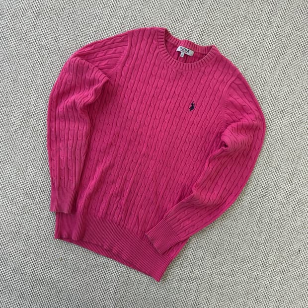 90 US폴로 여성 케이블 니트 0423D