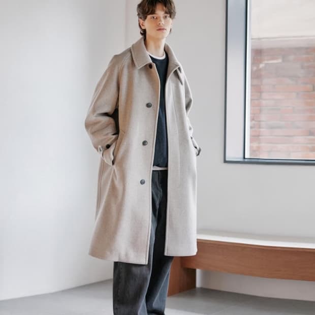 his hazzys 발마칸 코트 베이지