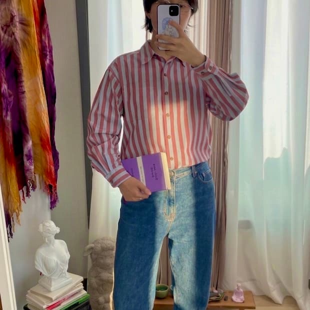 Eddie Bauer 에디바우어 빈티지 스트라이프 코튼 셔츠