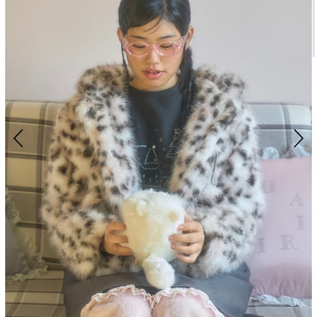 샤키리 폼폼 레오파드 퍼 후드