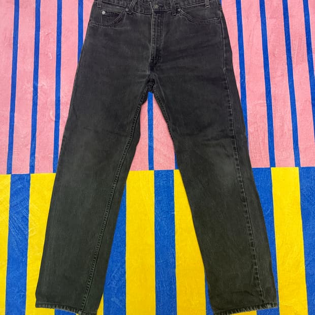 리바이스505 오렌지탭 블랙데님 32~33 size