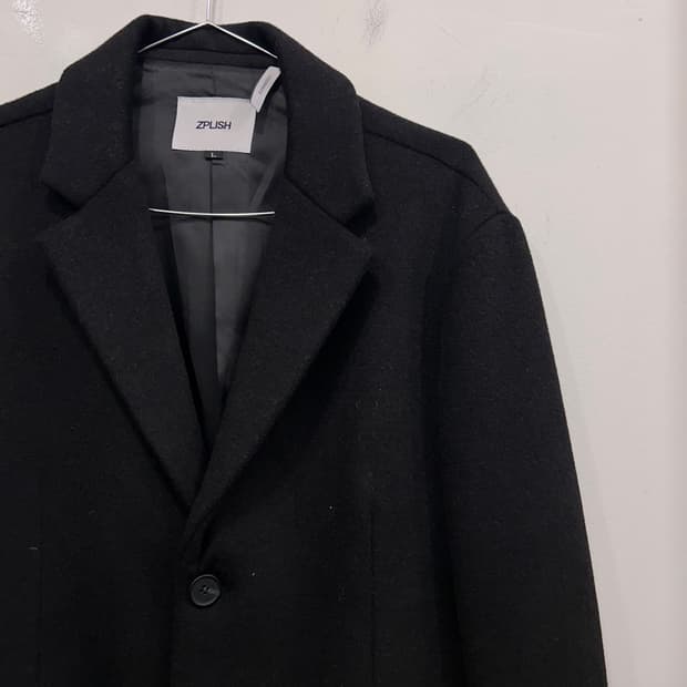 지플리시 울케시미어블랜드 클래식 롱코트