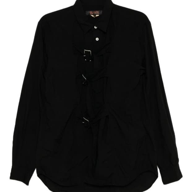 Cdg black 1 buckled shirt 