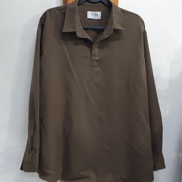 ETHOS 에토스 셔츠형 긴팔티(110)