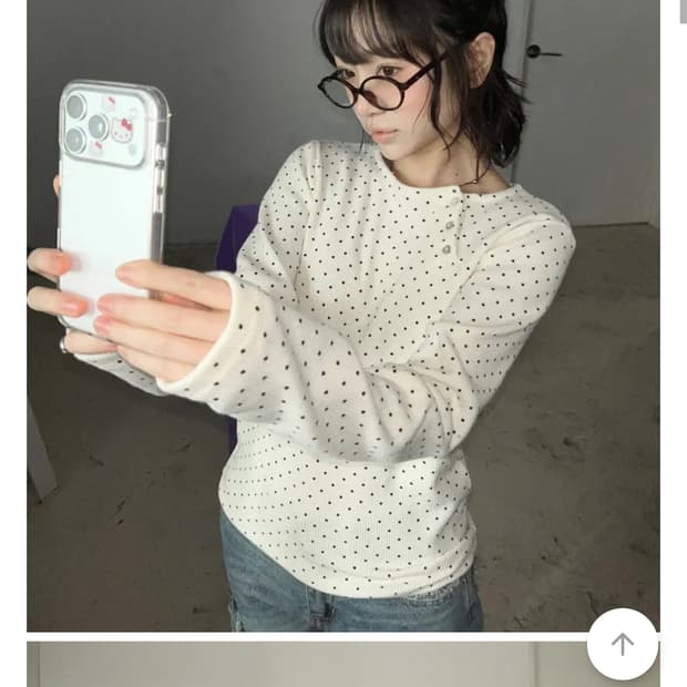 김아홉 쿠키앤크림 땡땡이 티셔츠