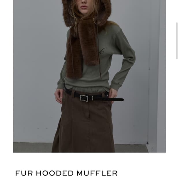 Lcdc tm fur hooded muffler (brown)